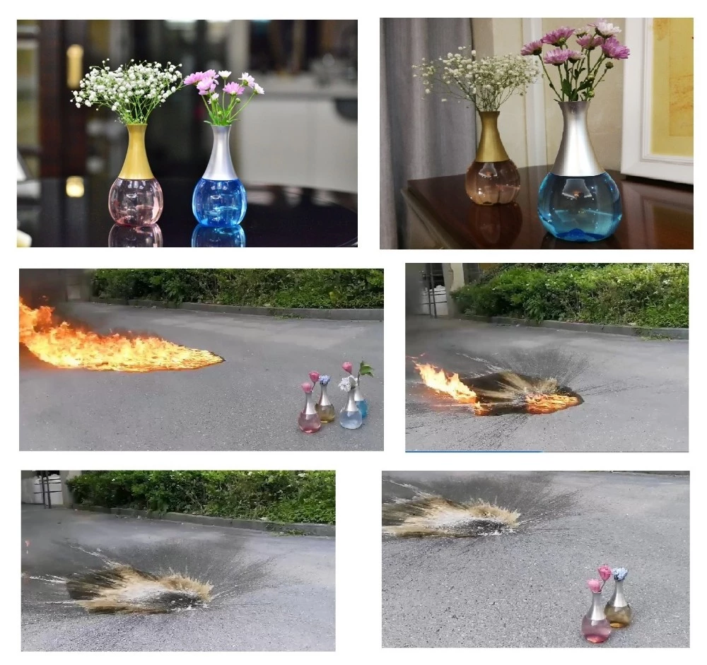 Hauptdekoration Feuer Blumenvase